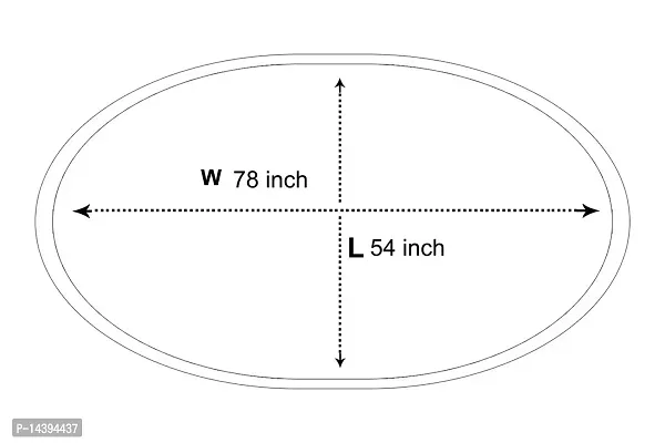 Stylista Plastic Pin Check Pattern Oval Shaped 4 Seater Dining Table Cover with White Border Lace (Violet, 54x78 inches, Pack of 1)-thumb4