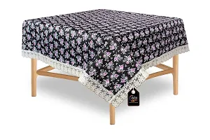Stylista Square 4 Seater Center Coffee Study Dining Table Cover Size 48x48 Inches Floral Pattern Multicolor-thumb1