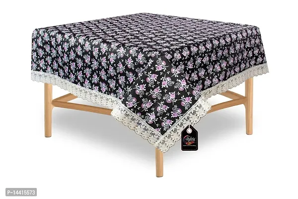 Stylista Square 4 Seater Center Coffee Study Dining Table Cover Size 48x48 Inches Floral Pattern Multicolor-thumb2