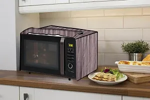 Stylista PVC Microwave Oven Cover for Whirlpool 20 L Solo Magicook Classic-20L, Wooden Pattern Grey-thumb2