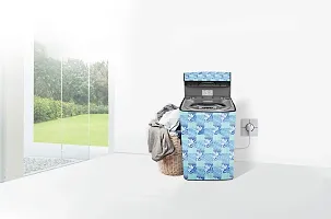 Stylista Washing Machine Cover Compatible for LG 11.0 Kg Inverter Fully-Automatic Top Loading THD11STB Surface Pattern Blue-thumb1