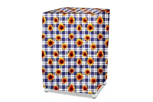 Stylista Cooler Cover Compatible for Crompton Woodwool 90 Liter Desert Cooler Gingham Floral Pattern Blue-thumb1