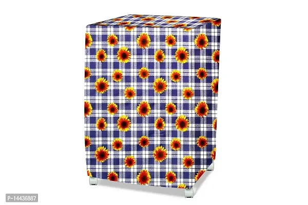 Stylista Cooler Cover Compatible for Crompton Woodwool 90 Liter Desert Cooler Gingham Floral Pattern Blue-thumb2