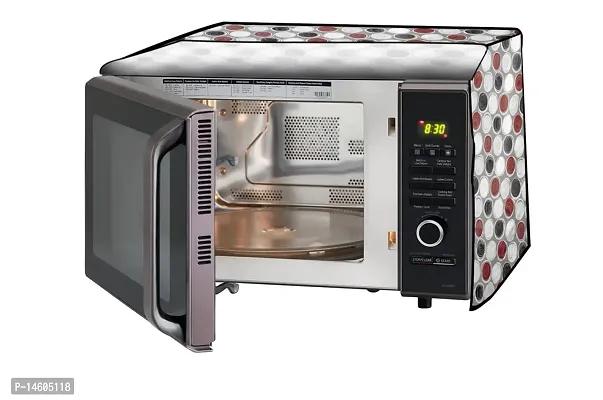 Stylista PVC Microwave Oven Cover for Panasonic 27 L Convection NN-CD684BFDG, Abstract Pattern mgrey