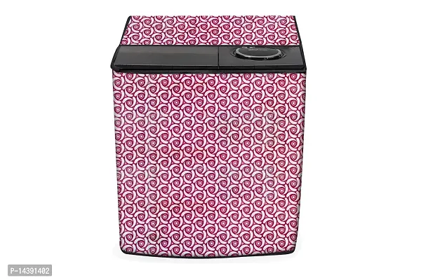 Stylista Washing Machine Cover Compatible for Whirlpool 8 Kg Semi-Automatic Top Load ACE 8.0 Turbo Dry Pink