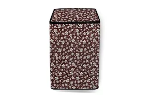 Stylista Top Load Fully Automatic Washing Machine Cover Compatible for IFB 8 kg, 8.5 kg, 9 kg  9.5 kg Floral Pattern Brown-thumb2