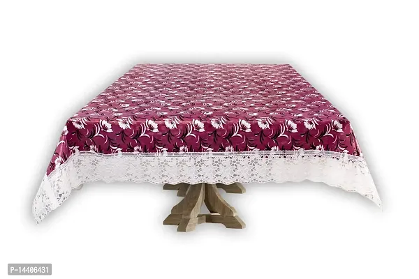 Stylista 8 Seater Dining Table Cover Size 60x108 Inches Floral Pattern Magenta