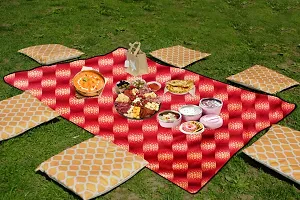 Stylista Bed Server Food mats/Outdoor Picnic mat Reversible WxL in Inches 36x27 can be Doubled up to WxL 36x54-thumb3