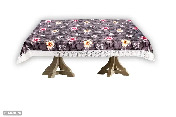 Stylista Waterproof 6 Seater Dining Table Cover Size 60x90 Inches Floral Pattern Grey-thumb5