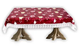 Stylista Waterproof 2 Seater Table Cover Size 45x70 Inches Floral Pattern Red-thumb4