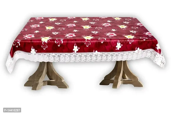 Stylista Waterproof 2 Seater Table Cover Size 45x70 Inches Floral Pattern Red-thumb5