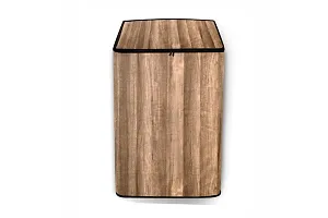 Stylista PVC Washing Machine Cover Compatible for Samsung 7.5 Kg Fully-Automatic Top Loading WA75K4400HA/TL, Wooden Pattern Brown-thumb2