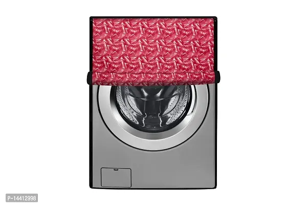 Stylista Washing Machine Cover Compatible for Bosch 9 Kg Inverter Fully Automatic Front Load Washing Machine White WAT28661IN Frieze Pattern red