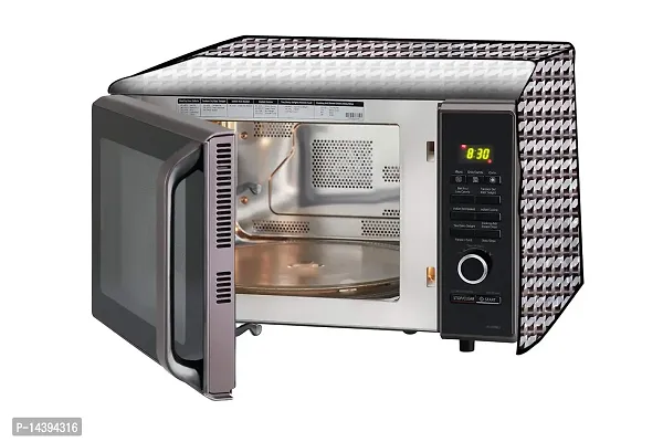 Stylista Microwave Oven Cover for Bajaj 17L 1701MT DLX Symmetric Pattern Grey-thumb0