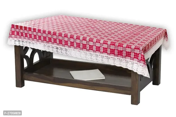 Stylista Center Table Cover Size 40x60 Inches Checkered Pattern Magenta
