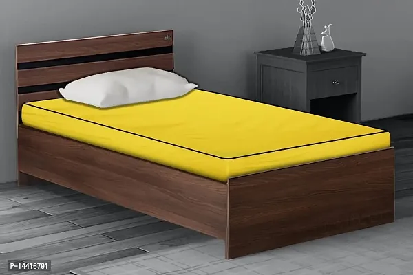 Stylista Mattress Protector Hypoallergenic/Waterproof Polyester Single Bed Size LxW 78x36 Yellow