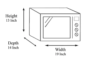 Stylista PVC Microwave Oven Cover for Whirlpool Magicook Classic 20L Solo, Chekered Pattern Magenta-thumb3