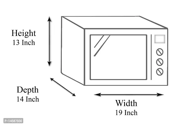 Stylista PVC Microwave Oven Cover for Whirlpool Magicook Classic 20L Solo, Chekered Pattern Magenta-thumb4