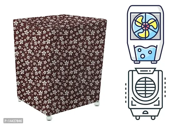 Stylista Cooler Cover Compatible for V-Guard Aikido 70 Liter Desert Cooler Floral Pattern Brown