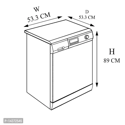 Stylista Washing Machine Cover Compatible for Mitashi 6.2 kg Fully-Automatic Top Load MiFAWM62v20-thumb4