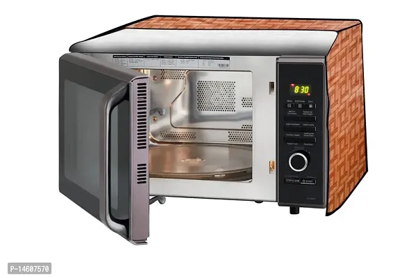 Stylista PVC Microwave Oven Cover for Whirlpool 20 L Solo Magicook Classic-20L, Seamless Pattern Brick