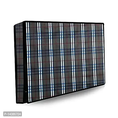 Stylista Printed PVC LED/LCD TV Cover for 43 Inches All Brands and Models Checkered Pattern-thumb0