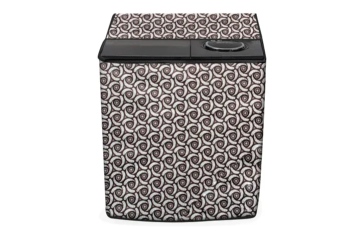 Stylista Washing Machine Cover Compatible for Godrej WS Edge 700 CT Semi-Automatic Floral Pattern