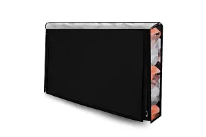 Stylista Printed PVC LED/LCD TV Cover for 40 Inches All Brands and Models, Chekered Pattern Orange-thumb2