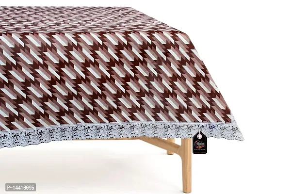 Stylista Waterproof Square Center Tea Coffee Study Table Cover Size 40x40 inches Symmetric Pattern Maroon-thumb5