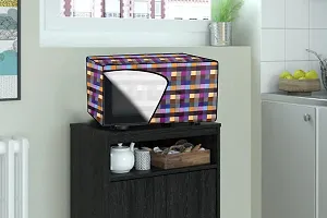 Stylista Microwave Oven Cover for Whirlpool Magicook Classic 20L Solo Lattice Pattern Bluish-thumb1