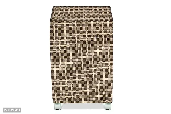 Stylista Cooler Cover Compatible for Hindware Snowcrest i-Fold 90 Liter Desert Cooler Checkered Pattern Dark Brown-thumb3