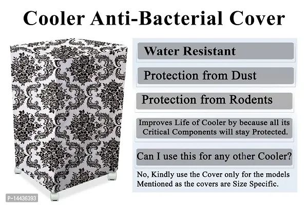 Stylista Cooler Cover Compatible for Butterfly Eco Smart Plus 25 Liter Tower Cooler Floral White  Black-thumb5