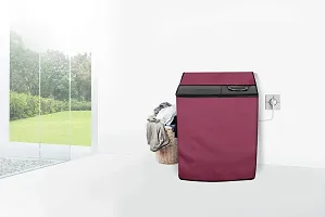 Stylista Washing Machine Cover Compatible for LG 11 kg semi Automatic Top Loading P1145SRAZ Magenta Solid-thumb1