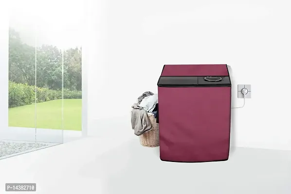 Stylista Washing Machine Cover Compatible for LG 11 kg semi Automatic Top Loading P1145SRAZ Magenta Solid-thumb2