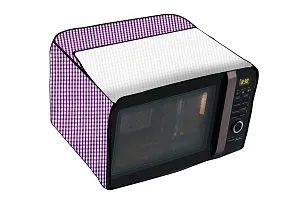 Stylista PVC Microwave Oven Cover for Whirlpool 20 L Solo Magicook Classic-20L, Pin Check Pattern Voilet-thumb4