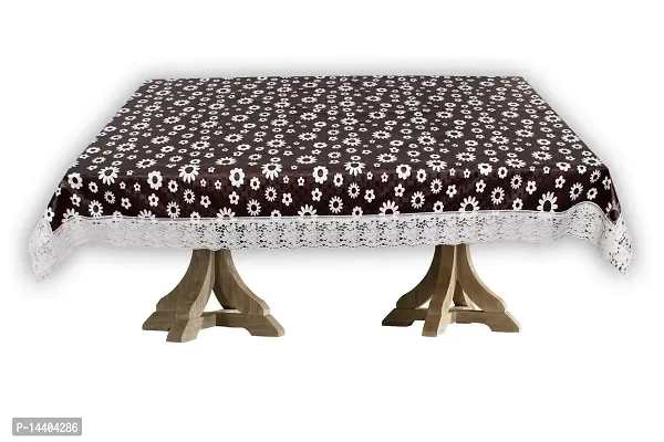 Stylista 10 Seater Dining Table Cover Size 60x120 Inches Floral Pattern White-thumb4