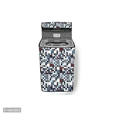 Stylista Washing Machine Cover Compatible for Samsung 7 Kg Inverter Fully-Automatic Top Loading Washing Machine WA70T4262GS/TL Abstract Pattern Grey