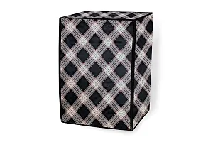 Stylista Washing Machine Cover Compatible for IFB Serena Aqua VX LDT 7 kg Front Load Checkered Pattern Cream-thumb4