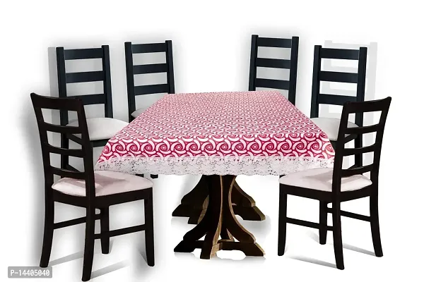 Stylista 6 Seater Dining Table Cover Size 60x90 Inches Packed Pattern Pink