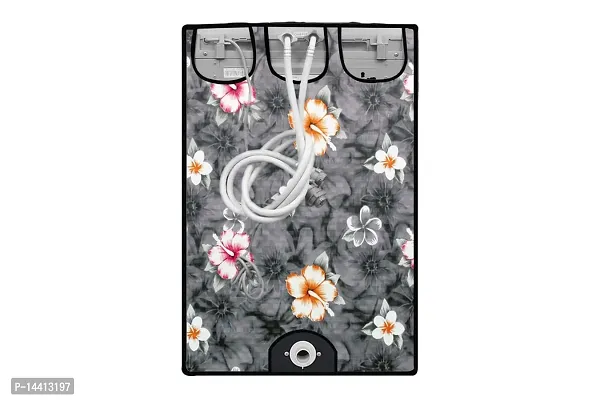 Stylista Washing Machine Cover Compatible for Samsung 7.5 Kg Inverter Fully-Automatic Top Loading Washing Machine WA75T4560BM/TL Floral Pattern Grey-thumb5