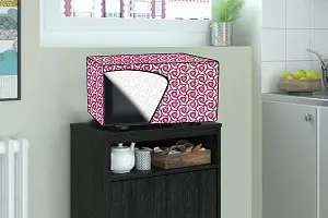 Stylista Microwave Oven Cover for Whirlpool Magicook Classic 20L Solo Packed Pattern Pink-thumb1