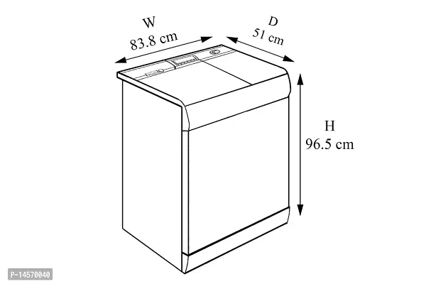 Stylista PVC Washing Machine Cover Compatible for GODREJ 7.5KG Semi-Automatic Top Loading WS EDGE 7.5 WnRd TB3 M, Seamless Pattern Brick-thumb4