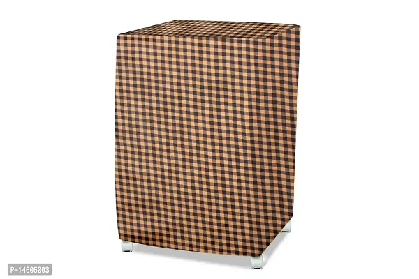 Stylista Air Cooler Cover Compatible for Kumaka Plastic Kmk-Tf23-F 23 LTR Tower Cooler, Ployester, Gingham Pattern Yellow-thumb2