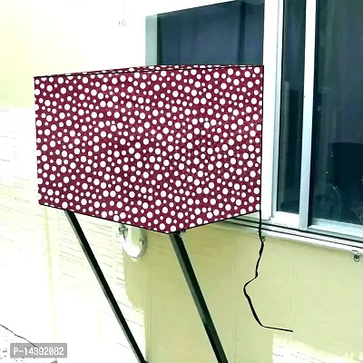 Stylista Window ac Cover 1.5 ton Waterproof and dustproof PVC Polka dot Pattern Pink-thumb0