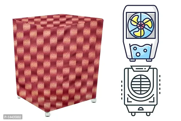 Stylista Cooler Cover Compatible for Crompton Woodwool 90 Liter Desert Cooler Gingham Pattern Red-thumb0