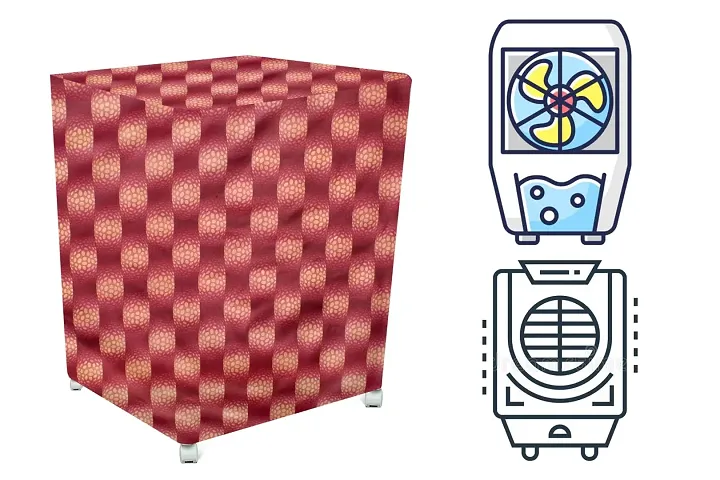 Stylista Cooler Cover Compatible for Crompton Woodwool 90 Liter Desert Cooler Gingham Pattern Red
