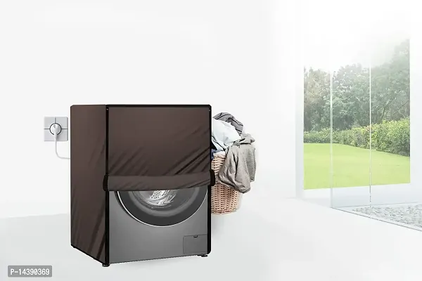 Stylista Waterproof Front Load Washing Machine Cover Compatible for LG 8 kg  9 Kg Coffee-thumb2