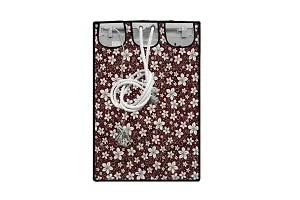 Stylista Washing Machine Cover Compatible for Samsung 7.5 Kg Inverter Fully-Automatic Top Loading Washing Machine WA75T4560BM/TL Floral Pattern Brown-thumb4