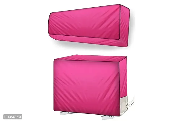 Stylista split ac cover set of indoor and outdoor unit Compatible for 1.5 Ton LG PS-Q19BNZE Pink-thumb0