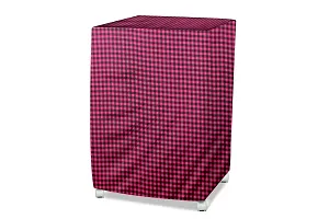 Stylista Air Cooler Cover Compatible for Kumaka Plastic Kmk-Tf23-F 23 LTR Tower Cooler, Ployester, Gingham Pattern Magenta-thumb1